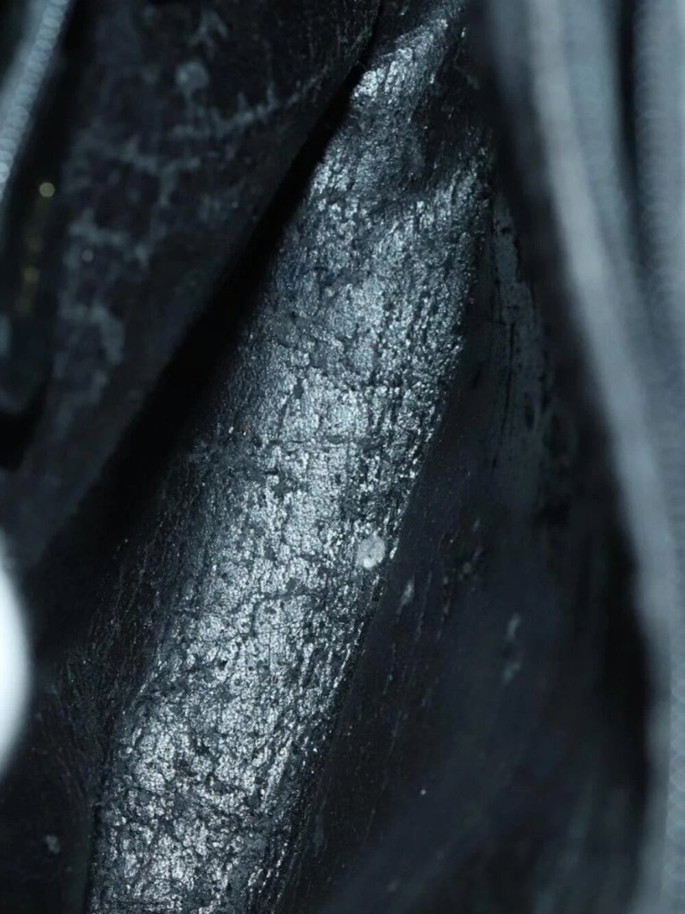 GUCCI Bamboo Hand Bag Leather Black Gold 002 1186 0260 Auth 156902 - Picture 14 of 16